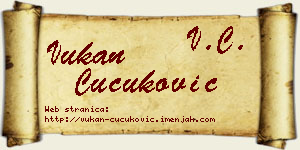 Vukan Čučuković vizit kartica